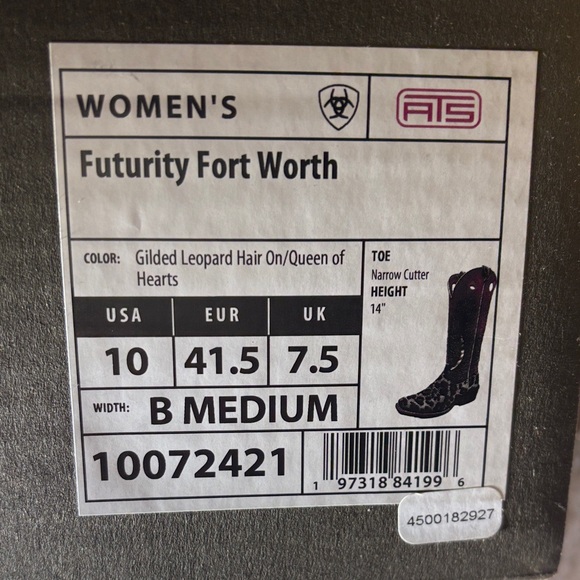 Ariat Red and Leopard Cowboy Boots - Picture 9 of 9